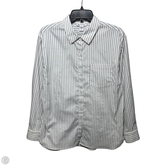 Top Long Sleeve By Athleta In Striped Pattern, Size: M