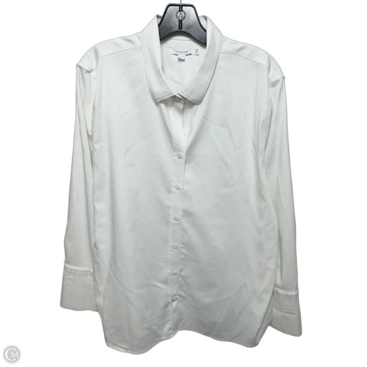 Top Long Sleeve By Chicos In White, Size: 16
