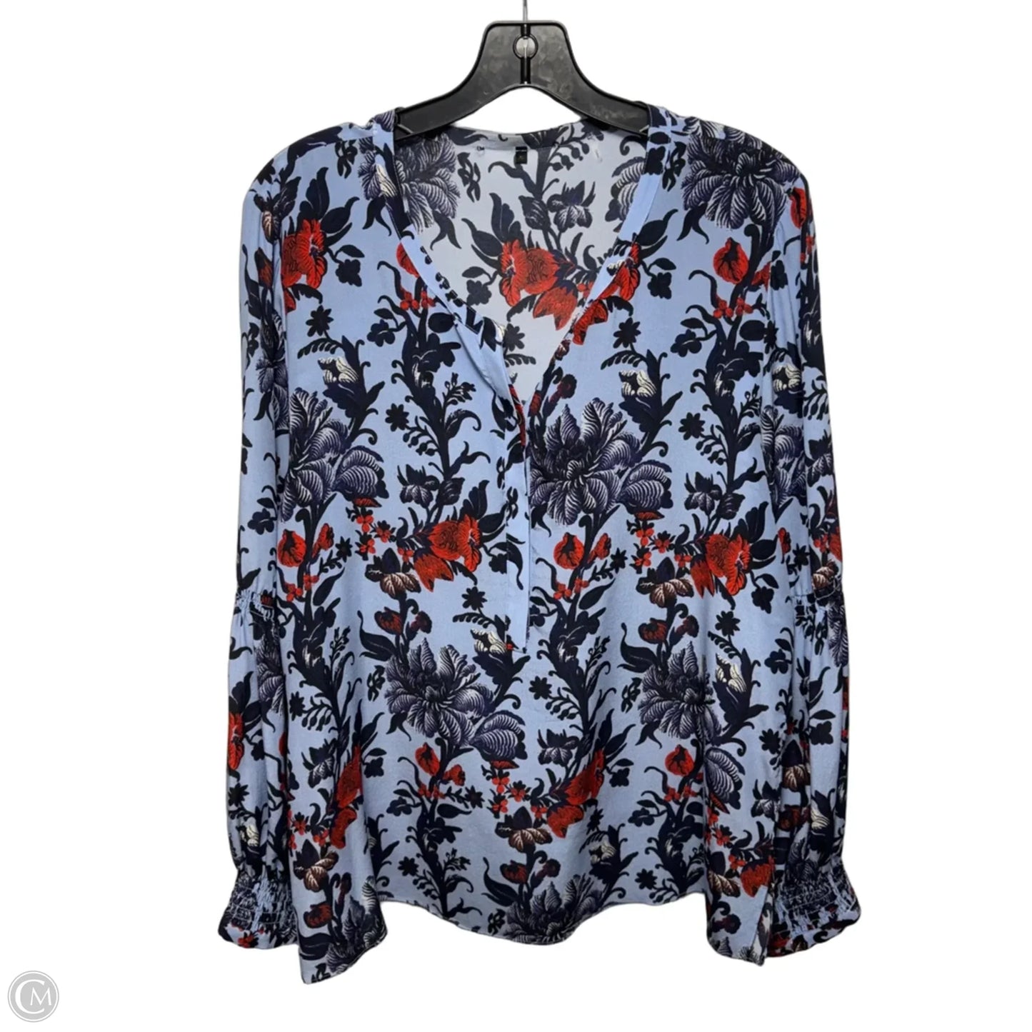 Silk Top Long Sleeve By Kobi Halperin In Floral Print, Size: Xl