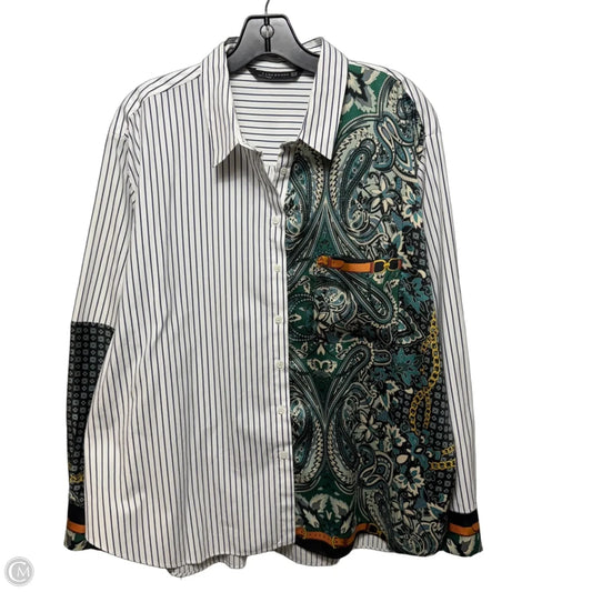 Top Long Sleeve By Zara In Multi-colored, Size: Xxl