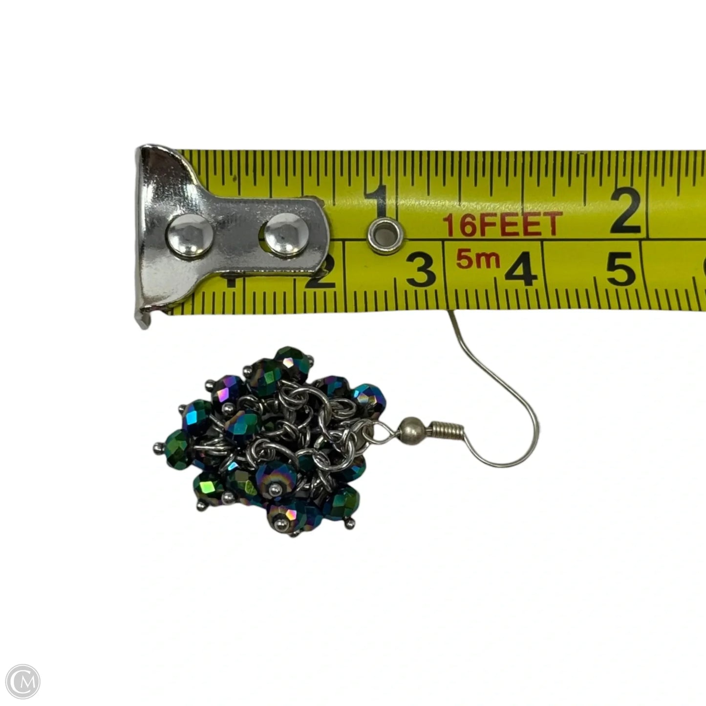 Iridescent Bead Cluster Dangle Earrings