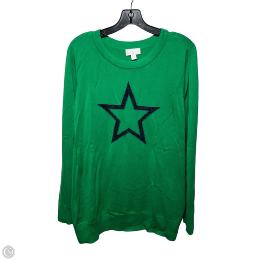Star Sweater By Belle By Kim Gravel In Green, Size: Xl