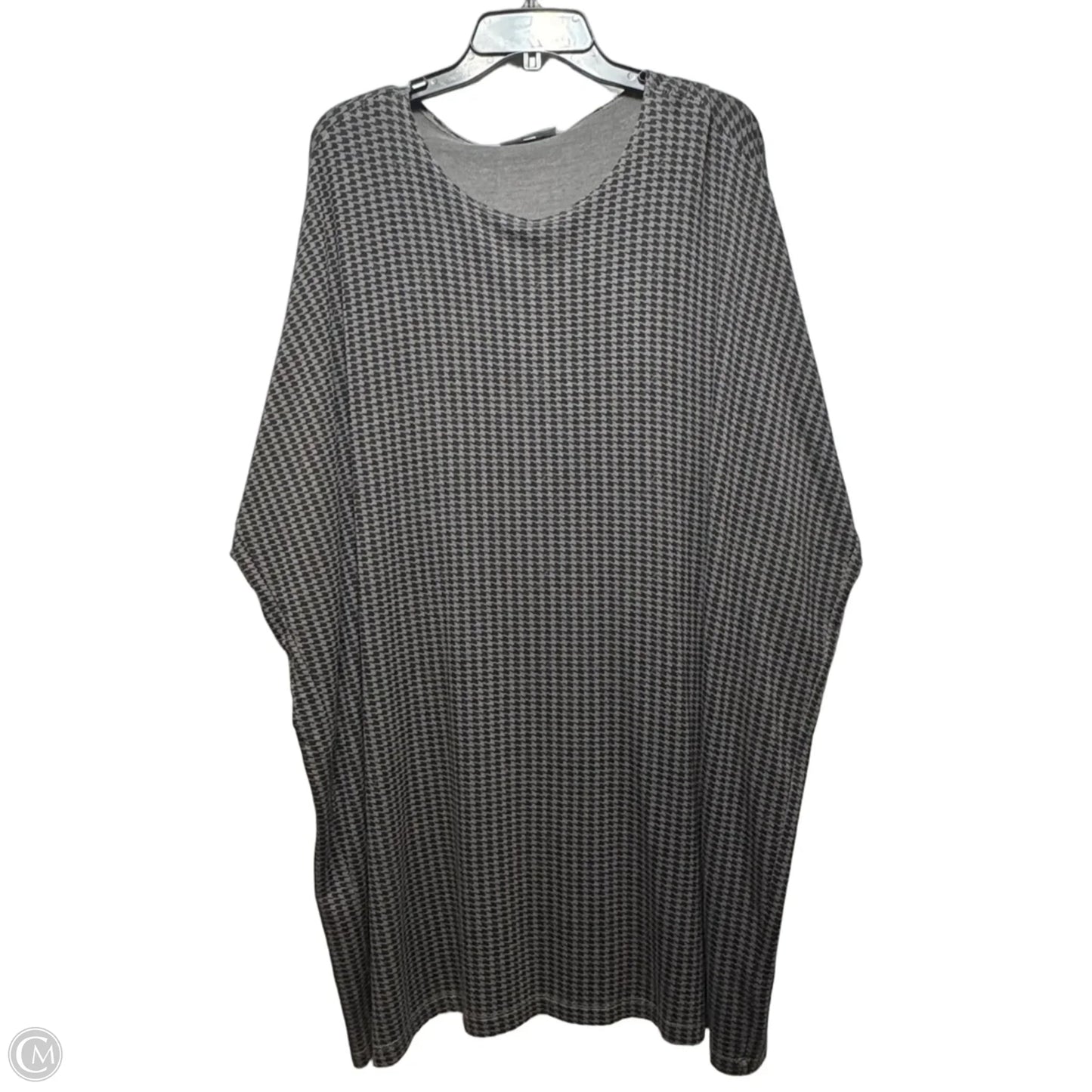Tunic 3/4 Sleeve By Bryn Walker In Black & Grey, Size: L
