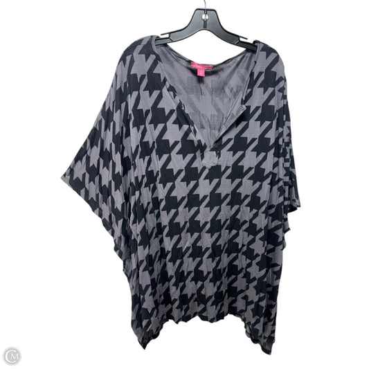 Herringbone Top 3/4 Sleeve By Woman Within In Grey, Size: 2X