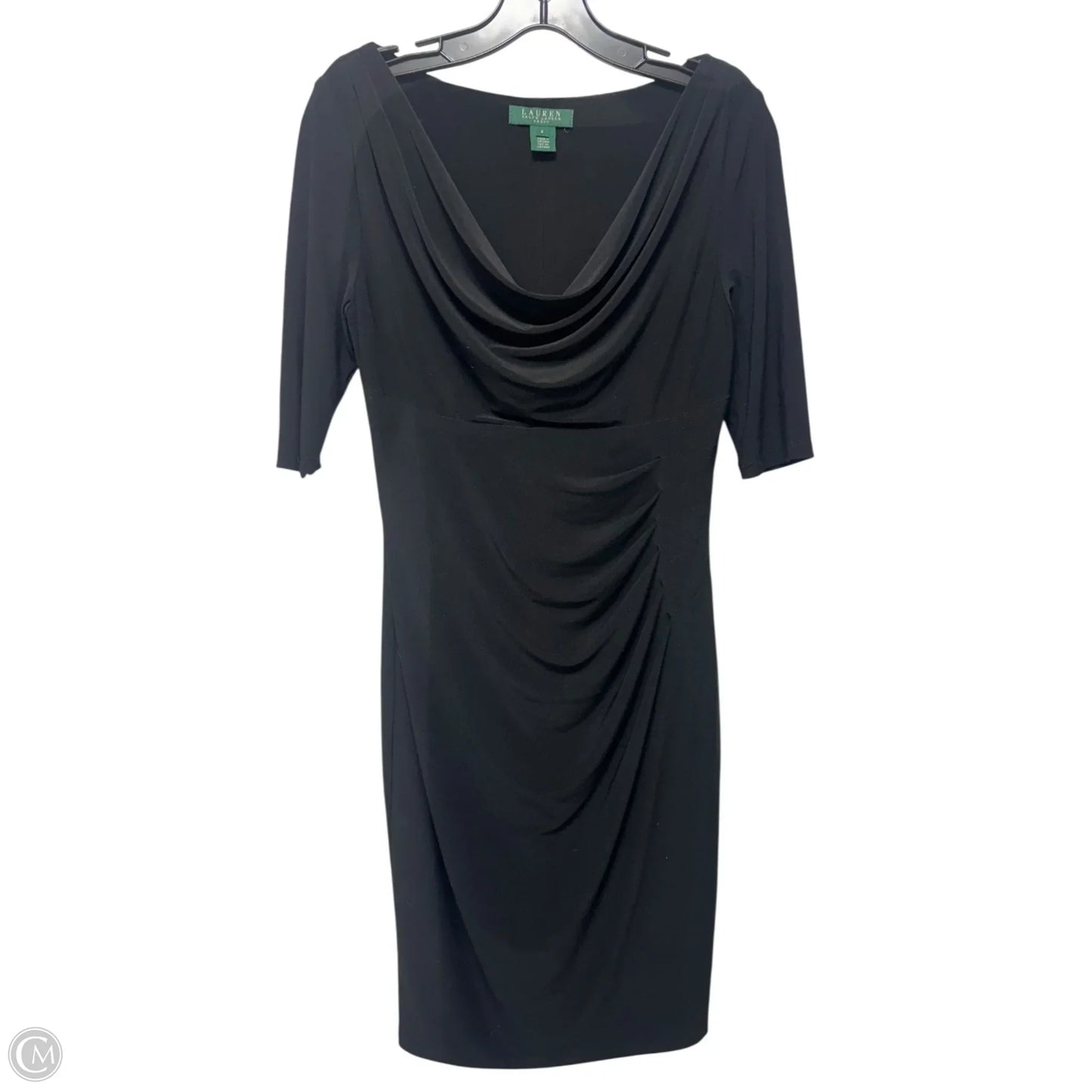 Dress Casual Midi By Lauren By Ralph Lauren In Black, Size: 8