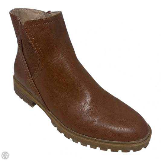 Boots Ankle Flats By Wonderly In Brown, Size: 11