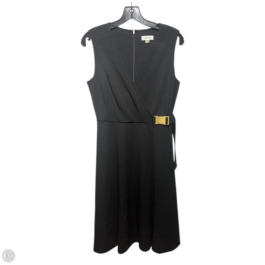 Buckle Dress Casual Midi By Calvin Klein In Black, Size: 6