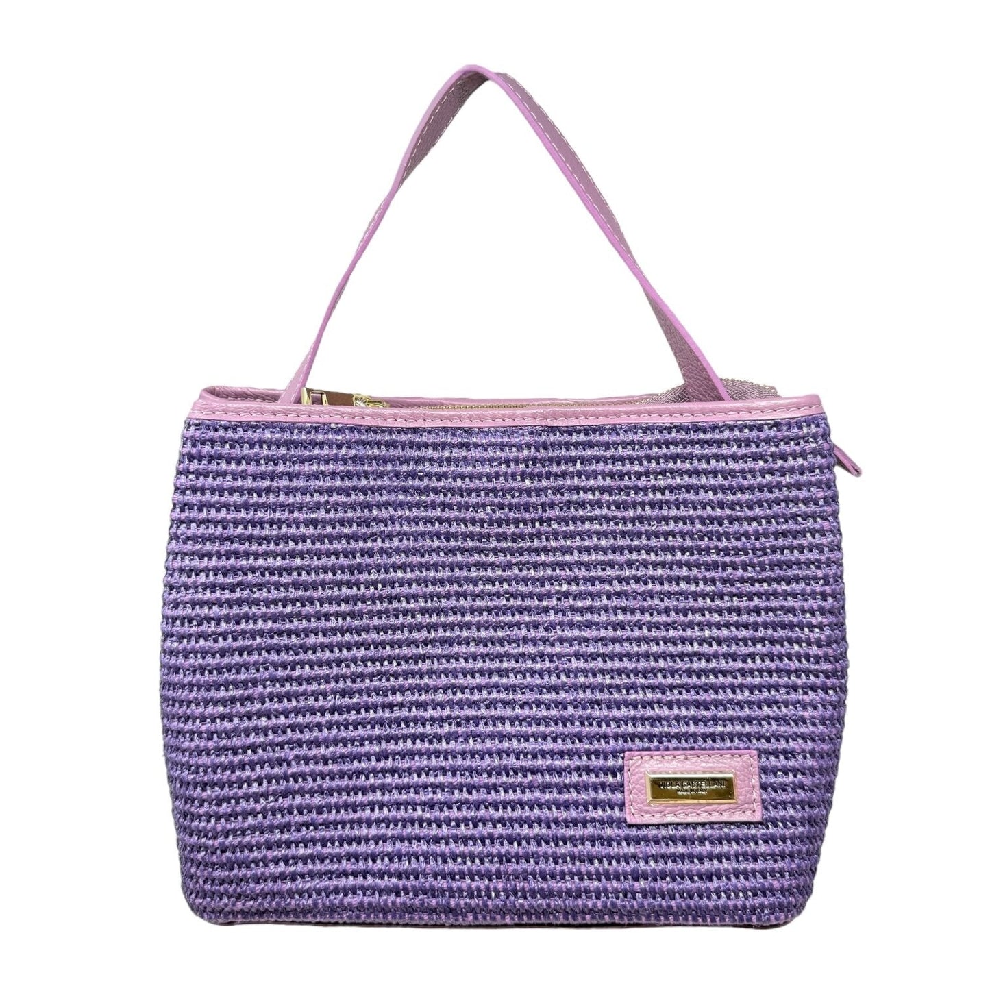 Made In Italy Leather Trim Woven Tote By Viola Casstellani Size: Medium