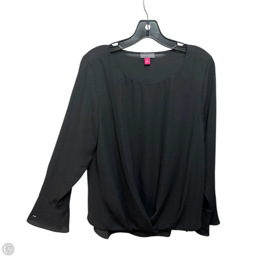 Top Long Sleeve By Vince Camuto In Black, Size: M
