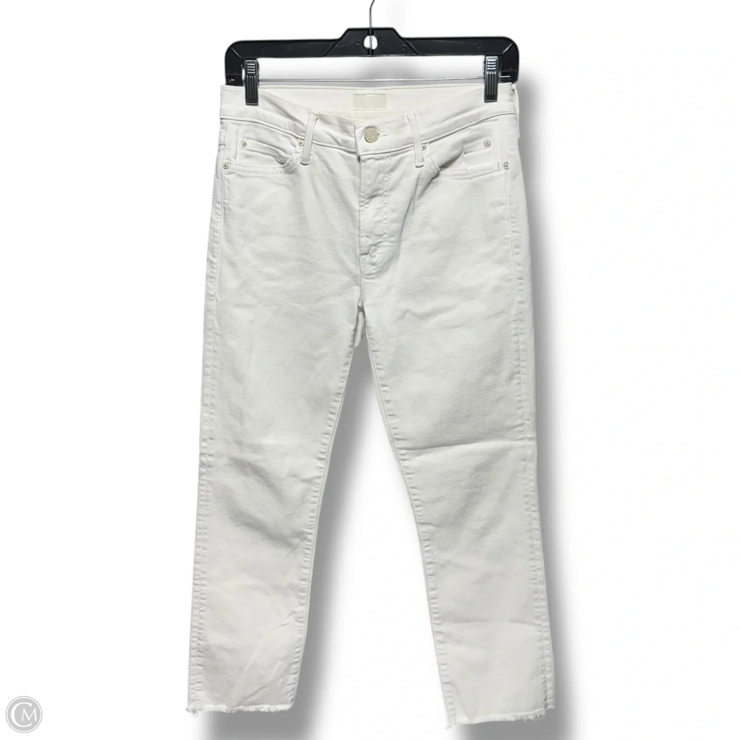 Jeans Straight By Mother In White, Size: 8