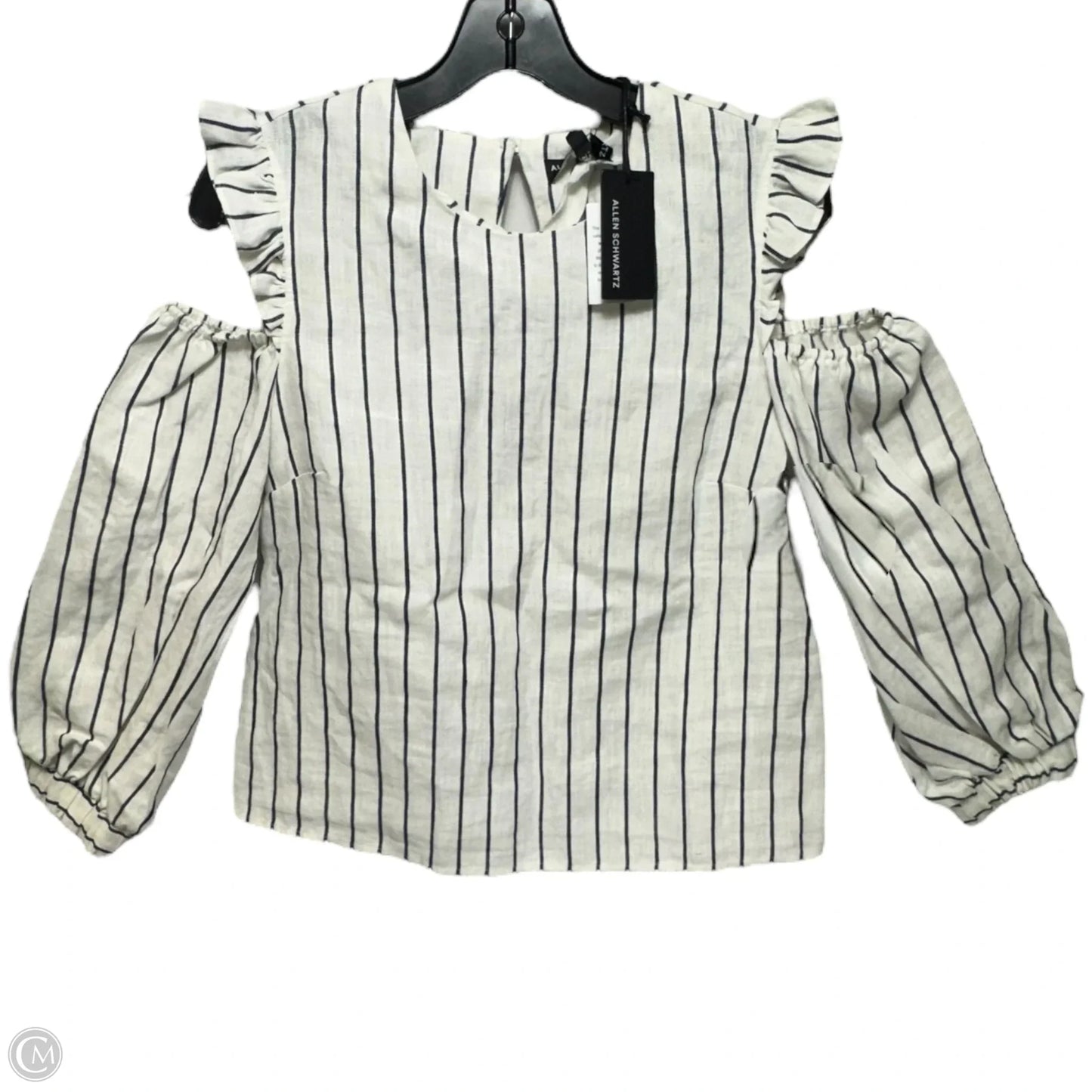Top Long Sleeve By allen schwartz In Striped Pattern, Size: S