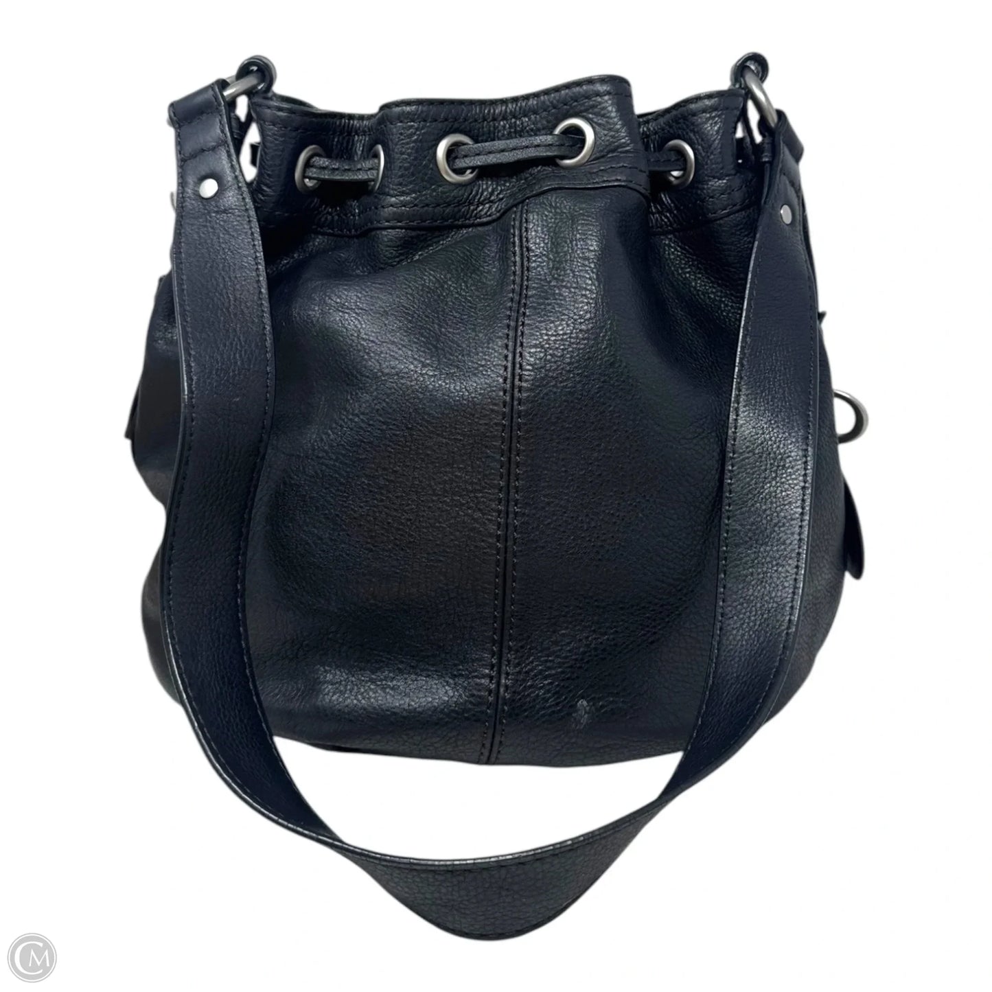 Maddox Drawstring Bucket Handbag Leather By Fossil, Size: Medium