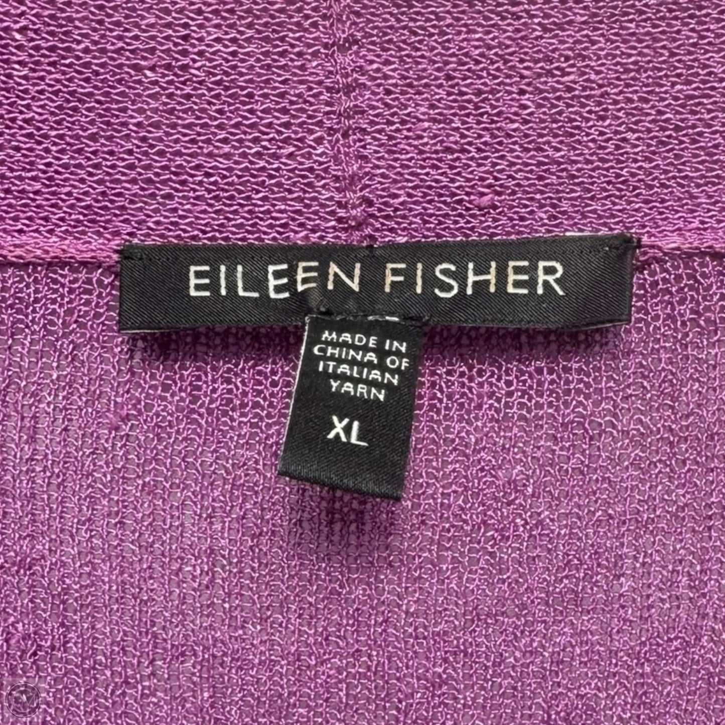 Sweater Cardigan By Eileen Fisher In Purple, Size: Xl