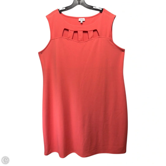 Dress Casual Midi By Avenue In Peach, Size: 22/24