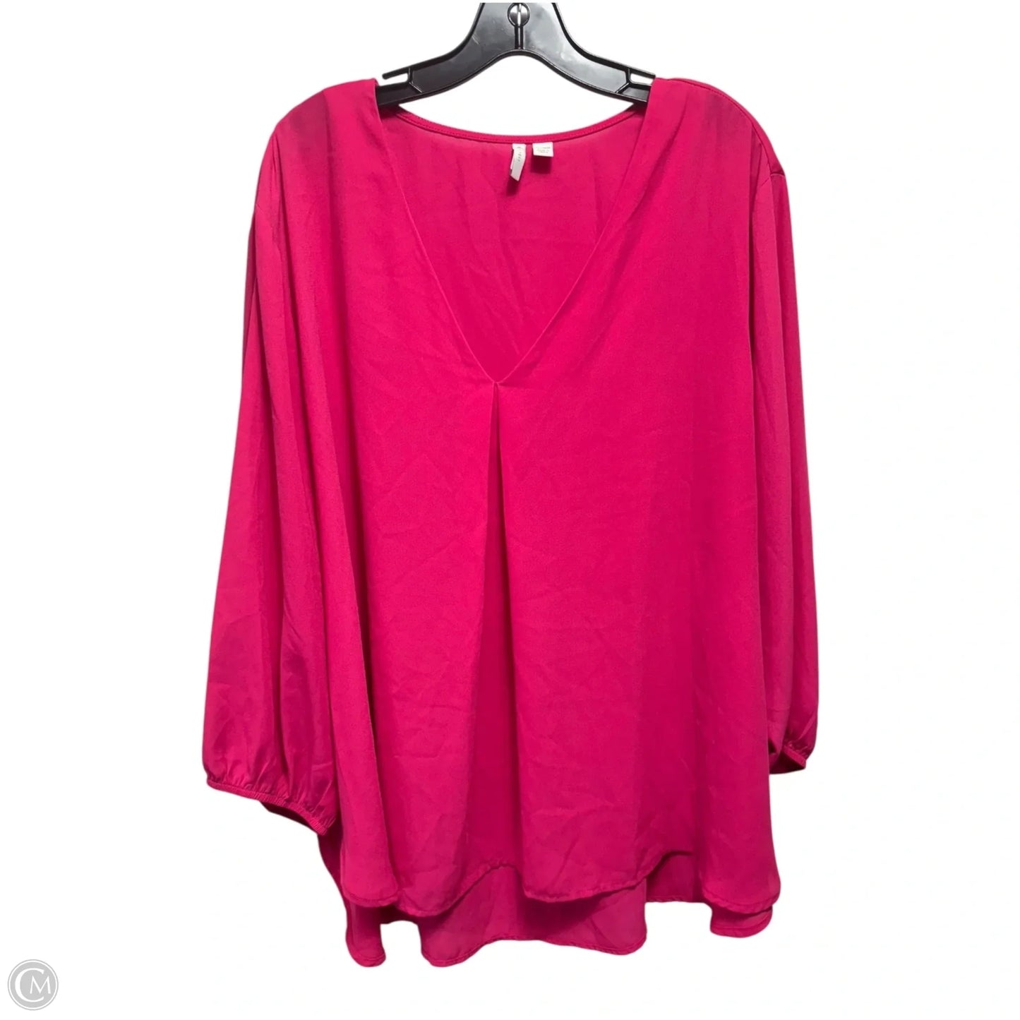 Top 3/4 Sleeve By EST. 1946 In Pink, Size: 26/28