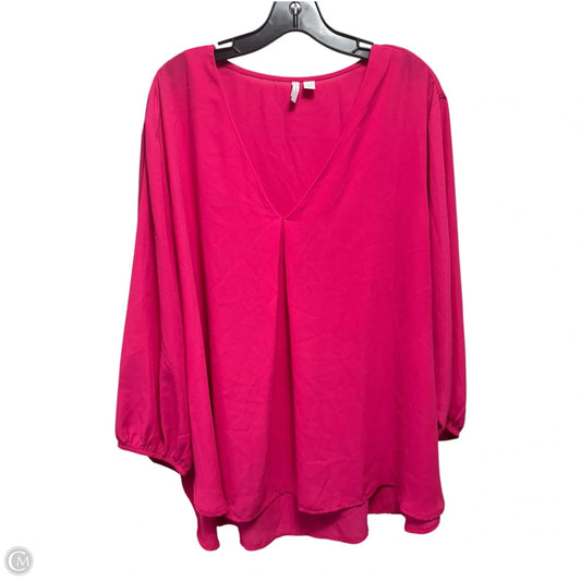 Top 3/4 Sleeve By EST. 1946 In Pink, Size: 26/28