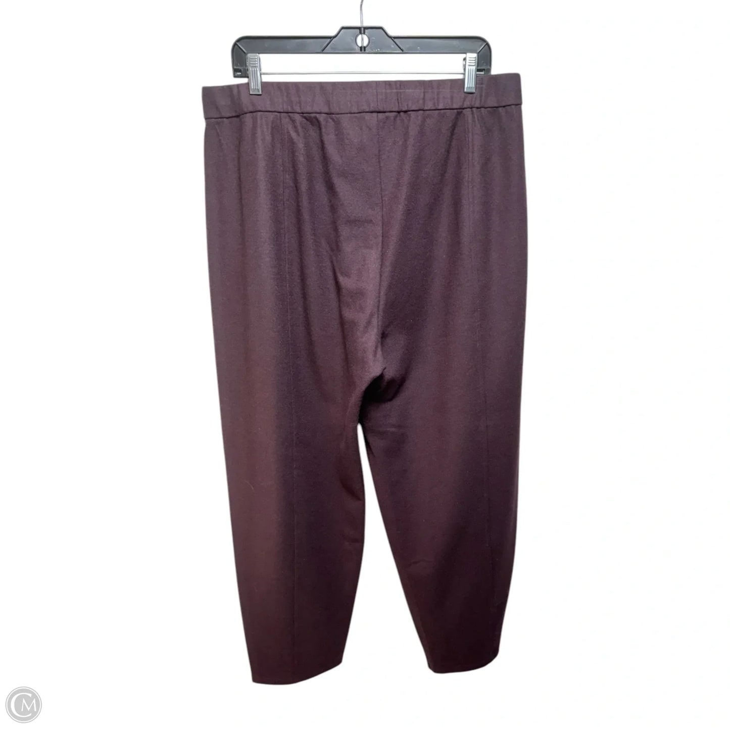 Wool Pants Joggers By Eileen Fisher In Maroon, Size: L