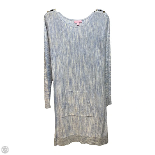 Jupiter Sweater Dress Designer By Lilly Pulitzer In Lapis Blue Space Dye, Size: M