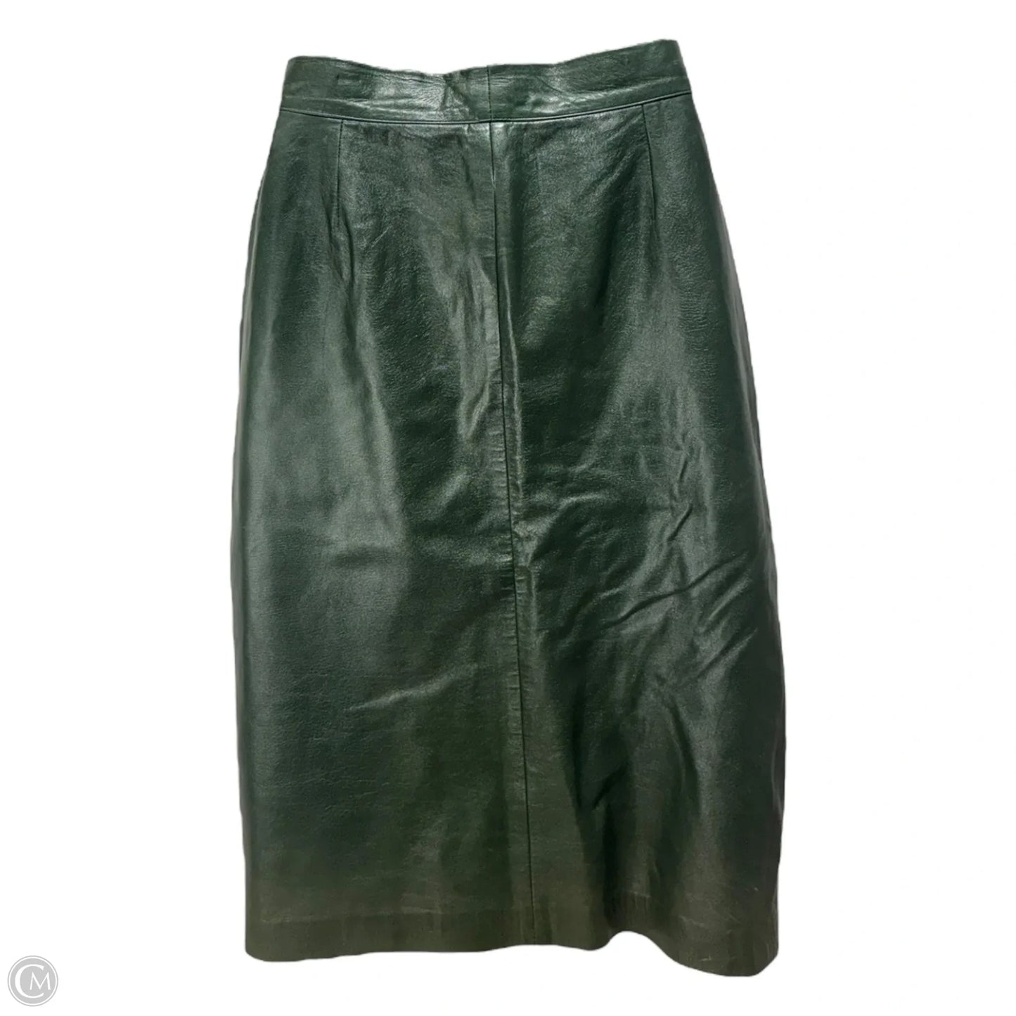 Leather Pencil Skirt By Mario Valentino In Green, Size: 8