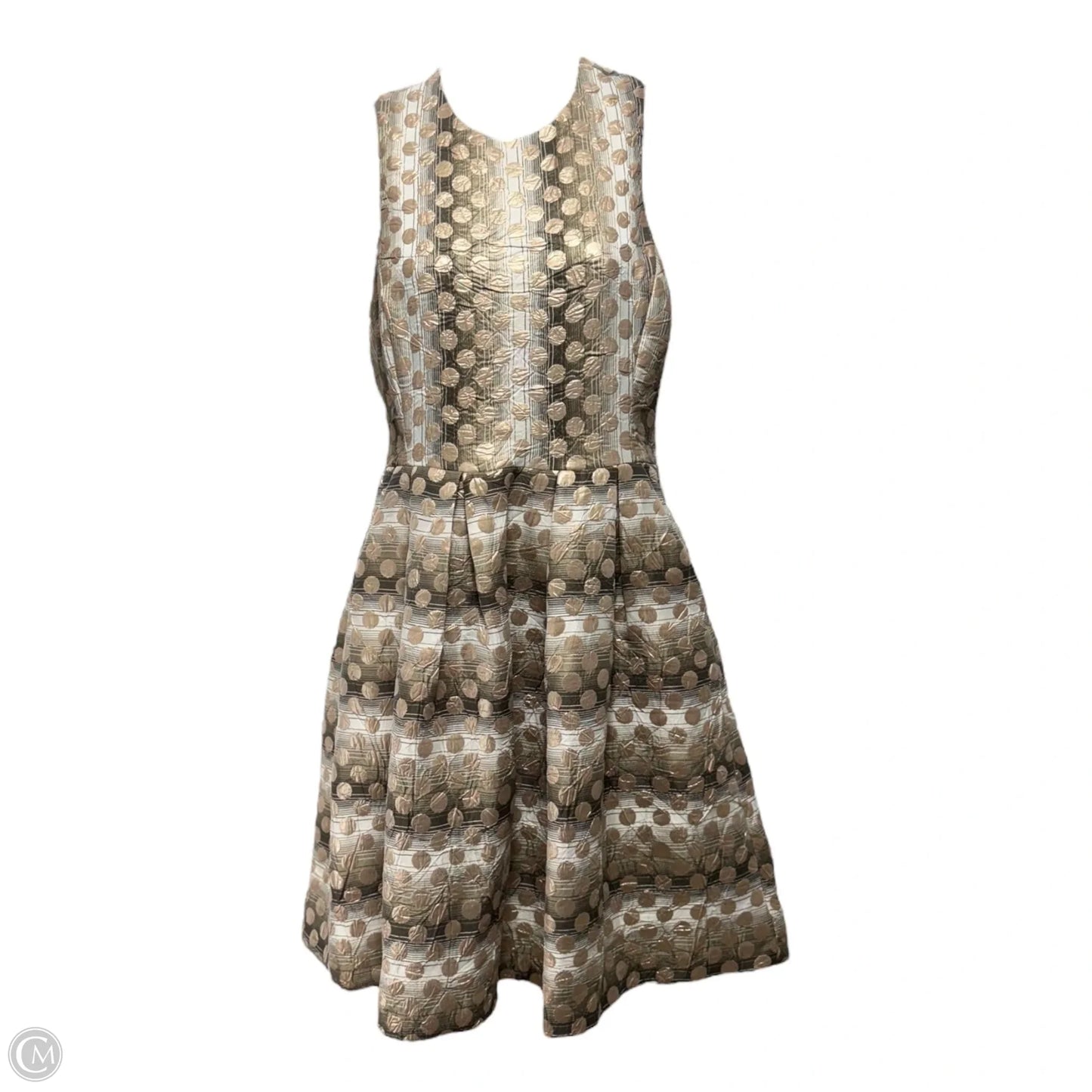 Fit & Flare Jacquard Mini Dress By Hunter Dixon X Anthropologie In Polkadot Pattern, Size: 2