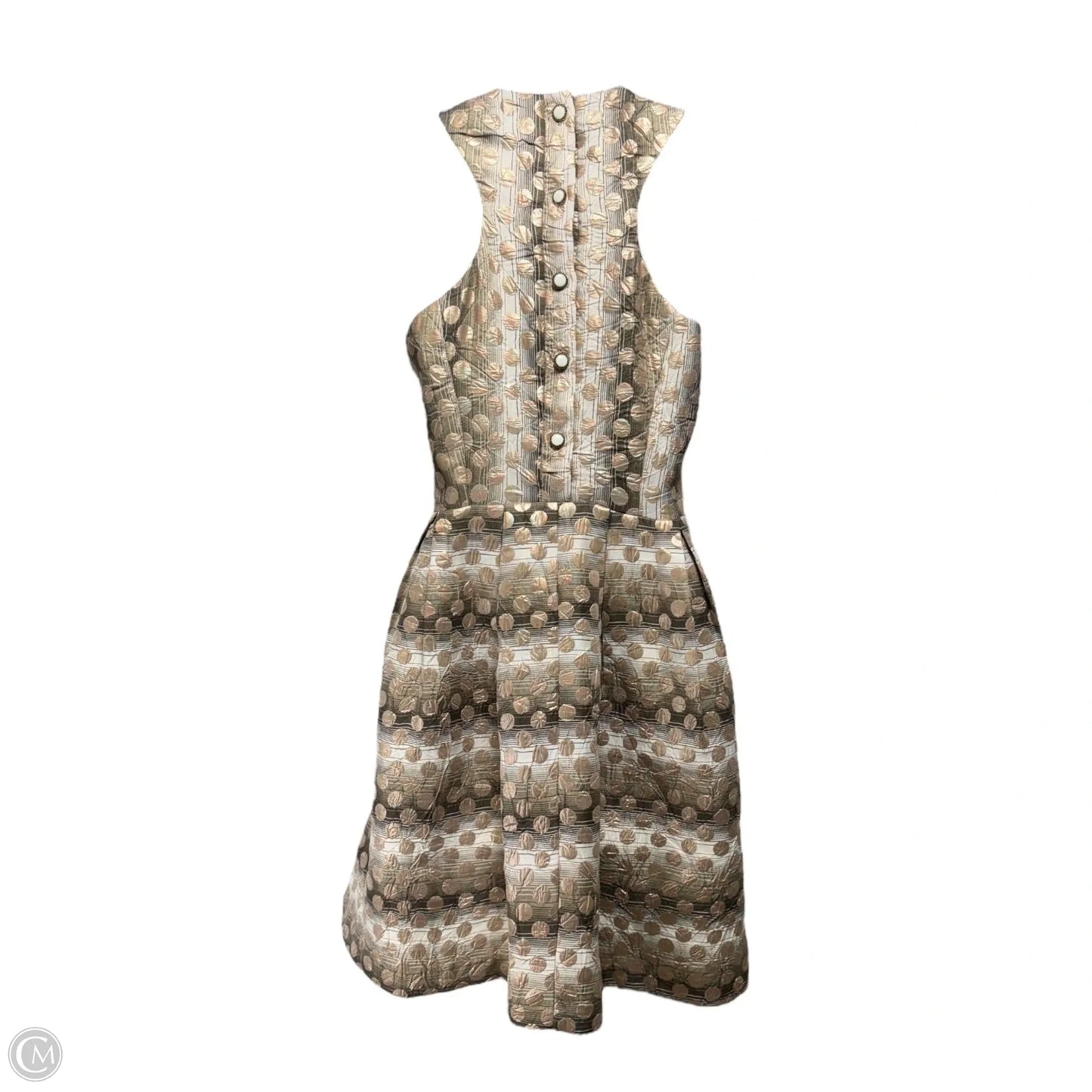 Fit & Flare Jacquard Mini Dress By Hunter Dixon X Anthropologie In Polkadot Pattern, Size: 2