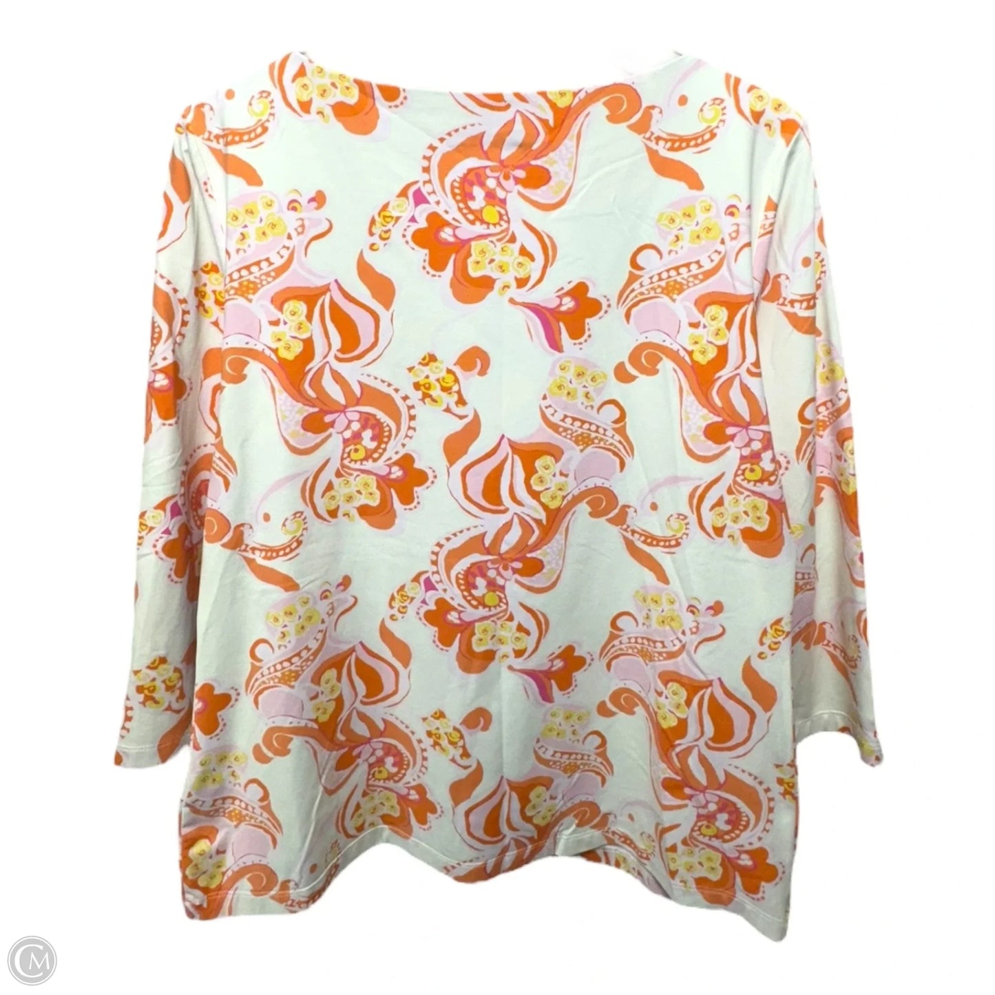Top 3/4 Sleeve By J Mclaughlin In Paisley Print, Size: Xl