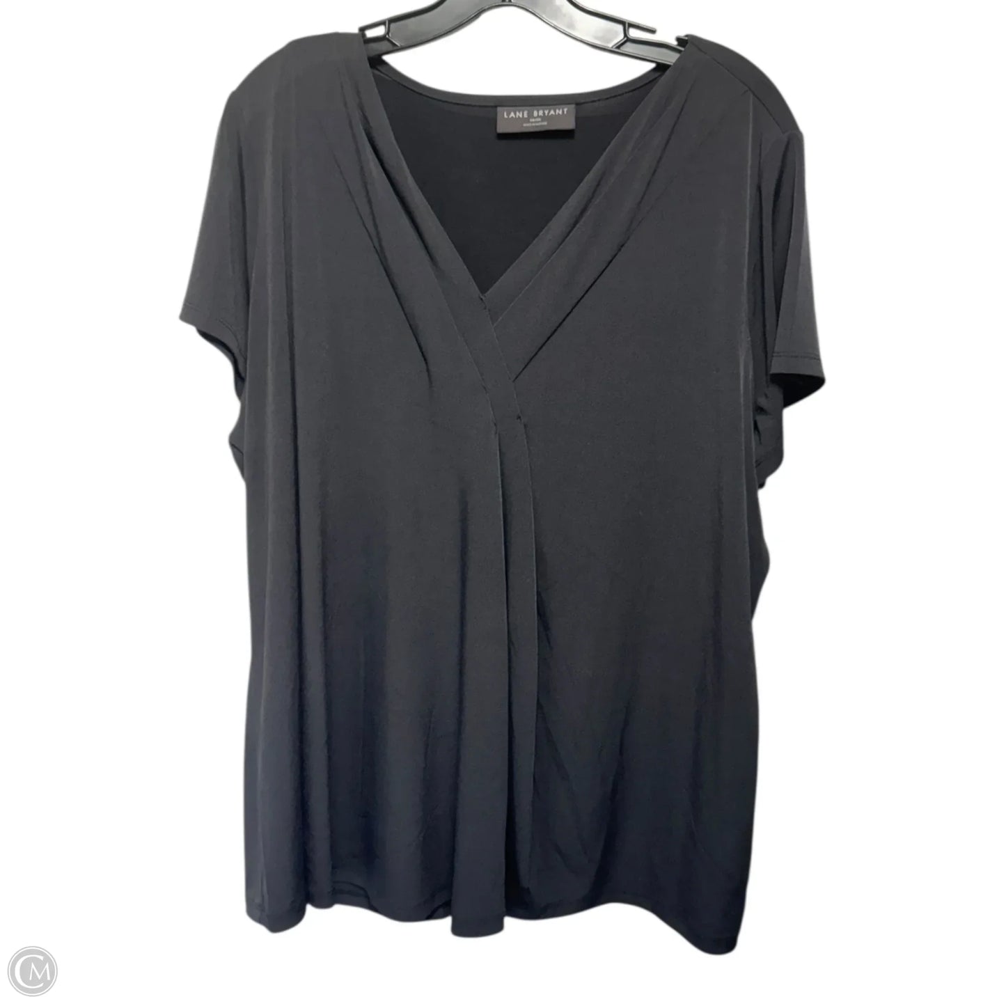 Top Short Sleeve By Lane Bryant In Black, Size: 1x