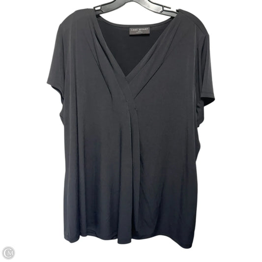 Top Short Sleeve By Lane Bryant In Black, Size: 1x