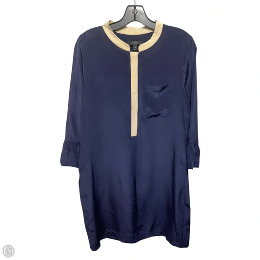 Silk Dress Casual Short By J. Crew In Navy, Size: 10