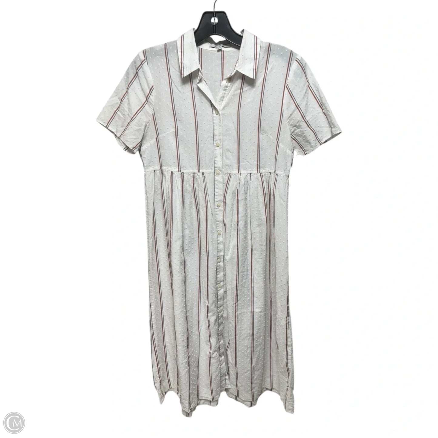 Dress Casual Midi By Madewell In Striped Pattern, Size: Xs