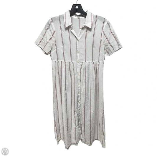 Dress Casual Midi By Madewell In Striped Pattern, Size: Xs