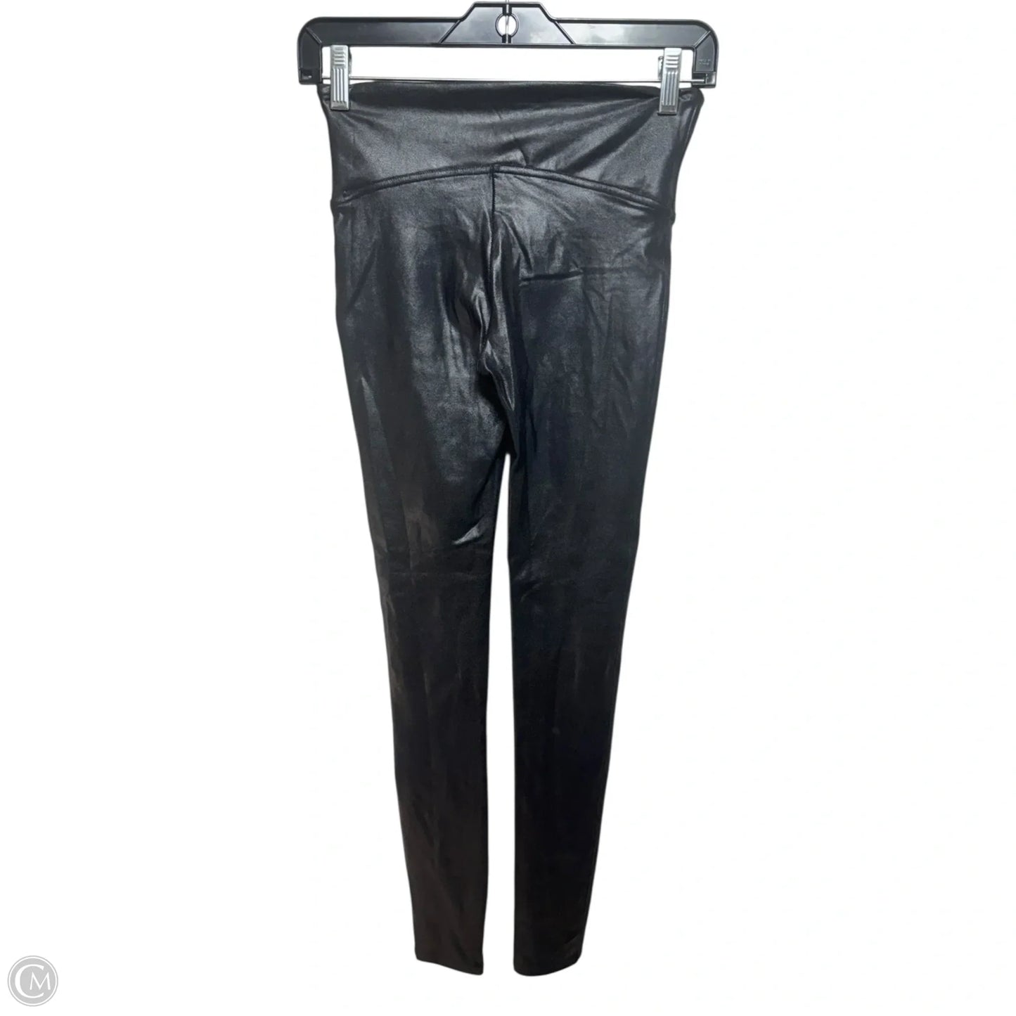 Metallic Pants Leggings By Spanx In Black, Size: S