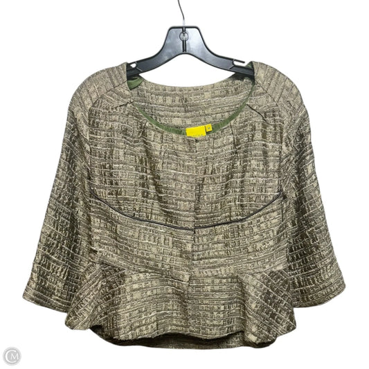 Textured Blazer By Aysha In Green, Size: 10