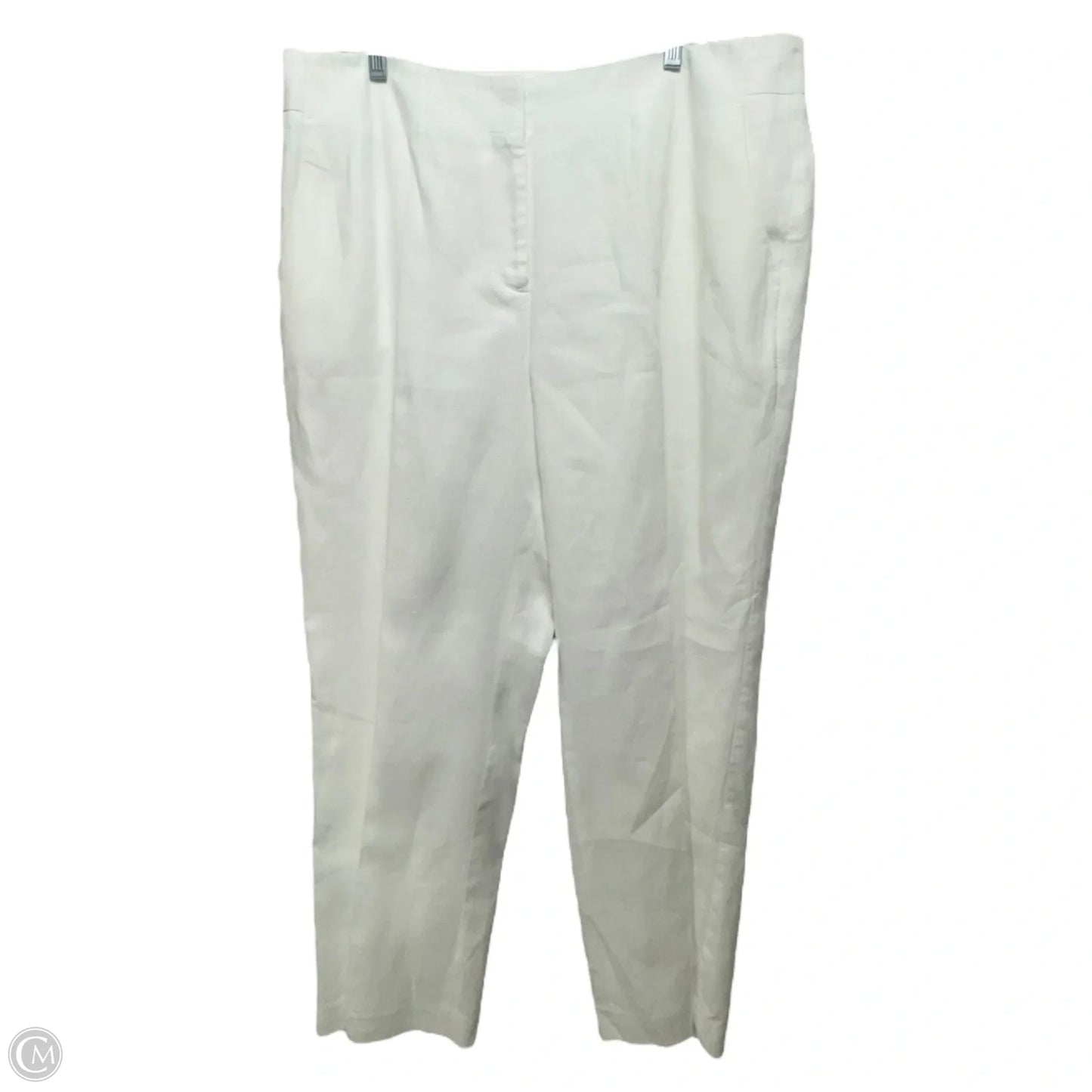 Linen Pants Dress By Talbots In White, Size: 16