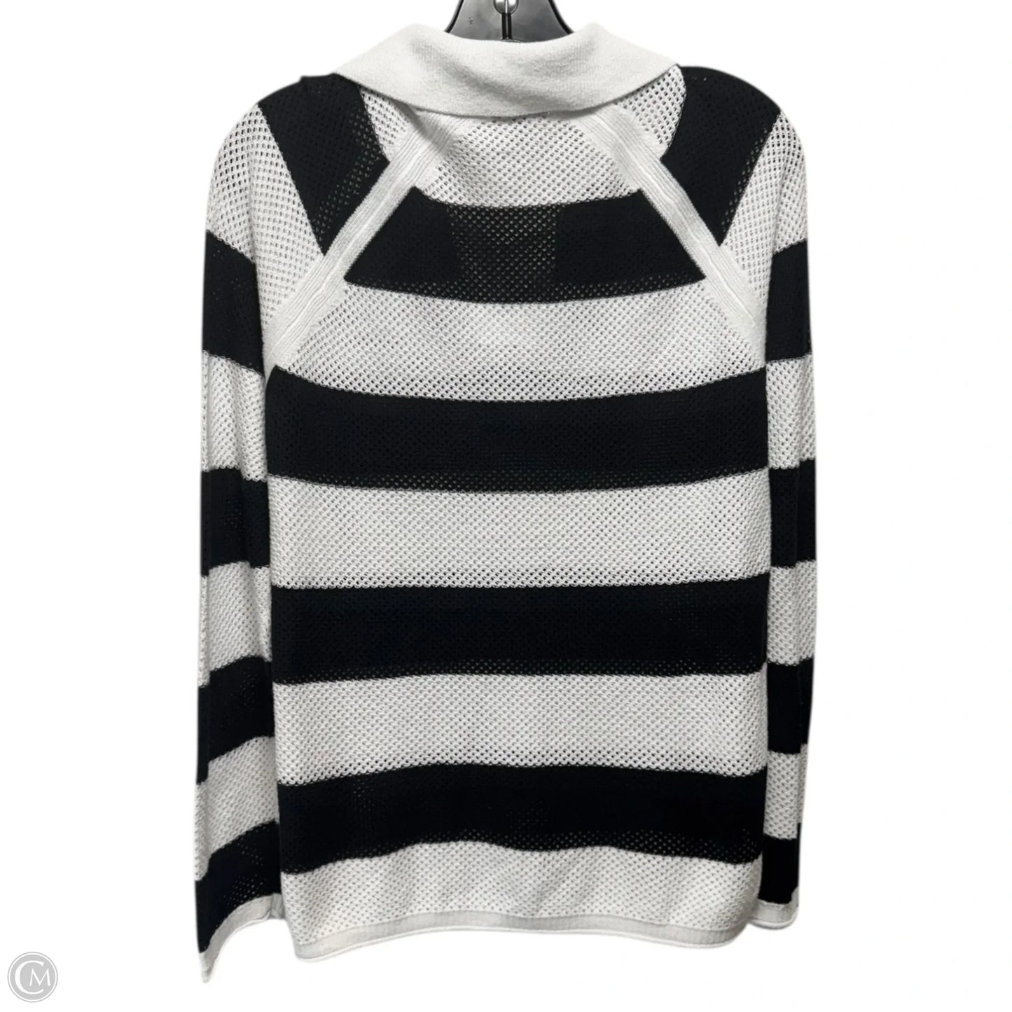Top Long Sleeve By Talbots In Striped Pattern, Size: M