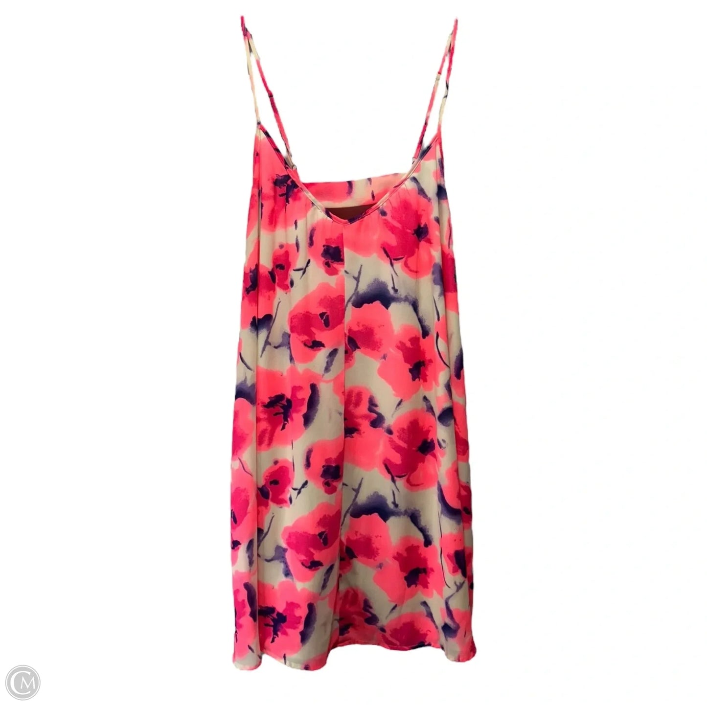 Spaghetti Strap Swing Mini Dress By Saks Fifth Avenue In Floral Print, Size: M