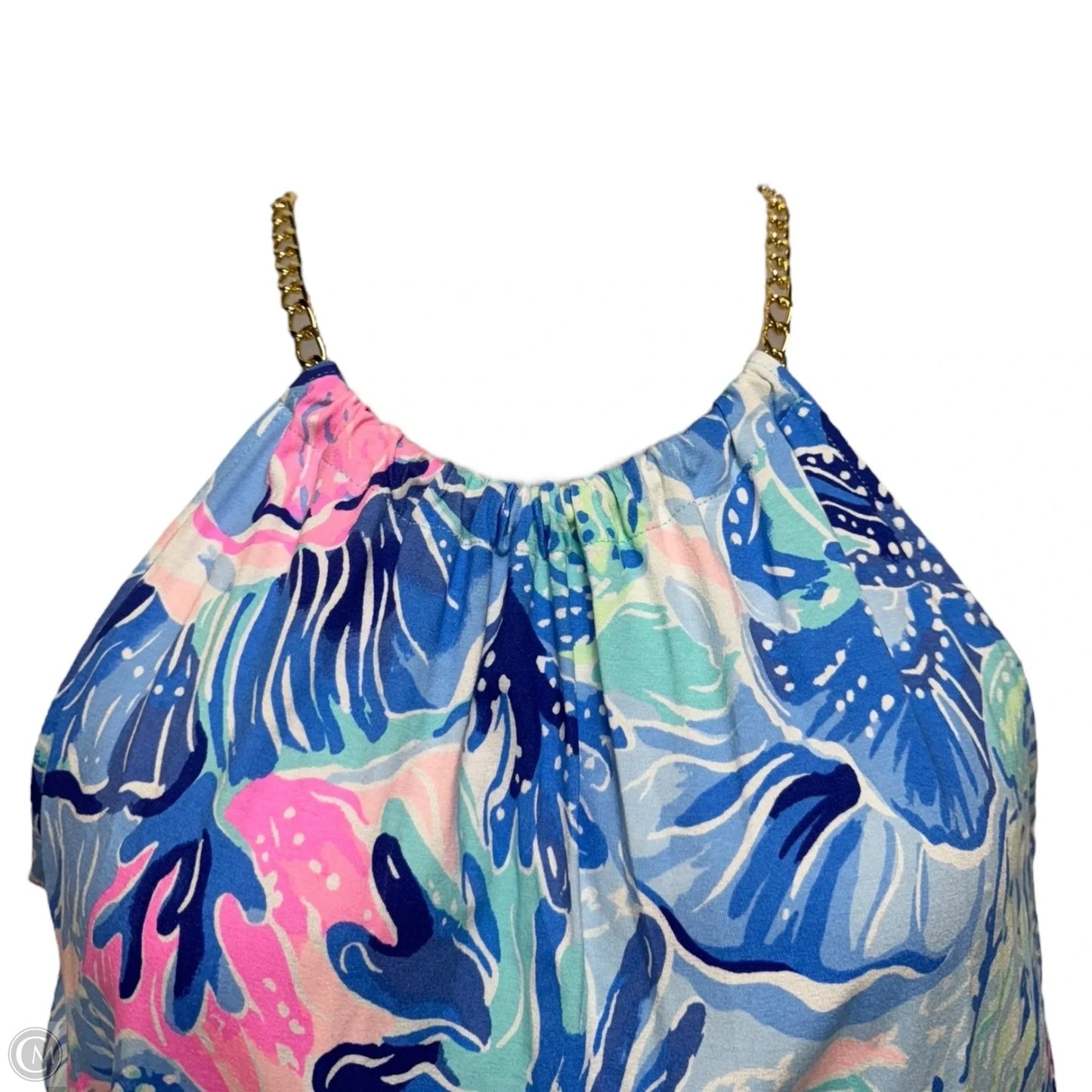 Bowen Skort Romper Designer By Lilly Pulitzer In Blue, Size: M