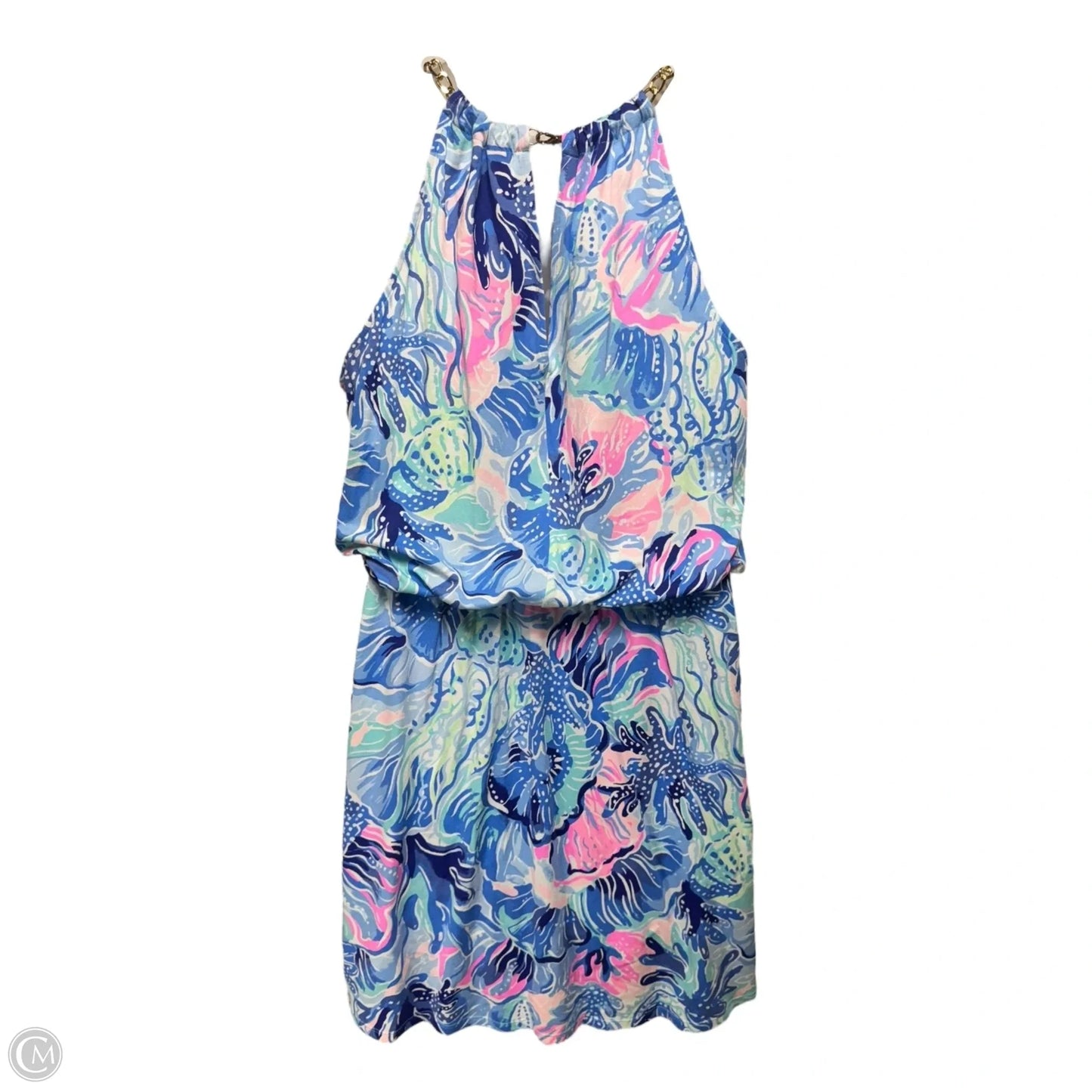 Bowen Skort Romper Designer By Lilly Pulitzer In Blue, Size: M
