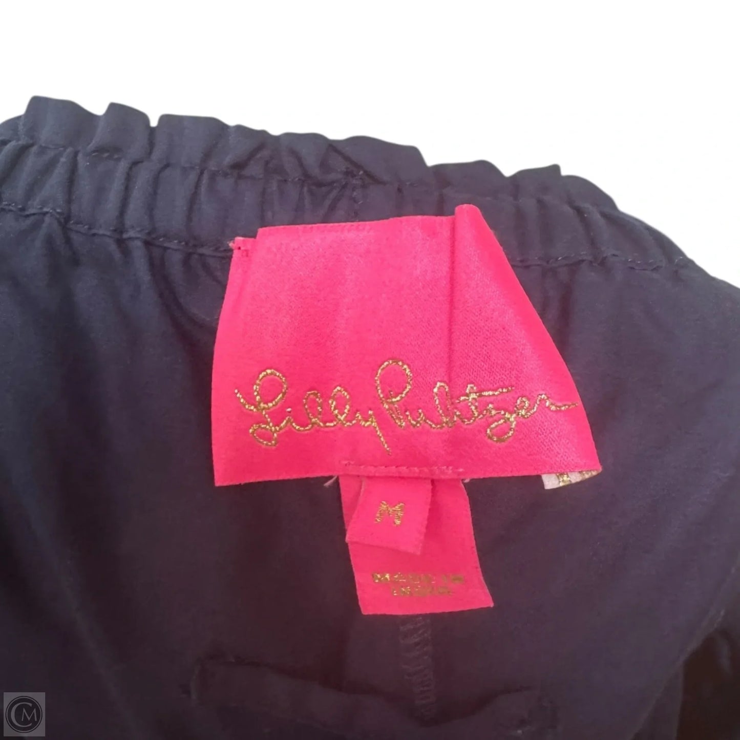 Vanesa Embroidered Dress Designer By Lilly Pulitzer In True Navy, Size: M