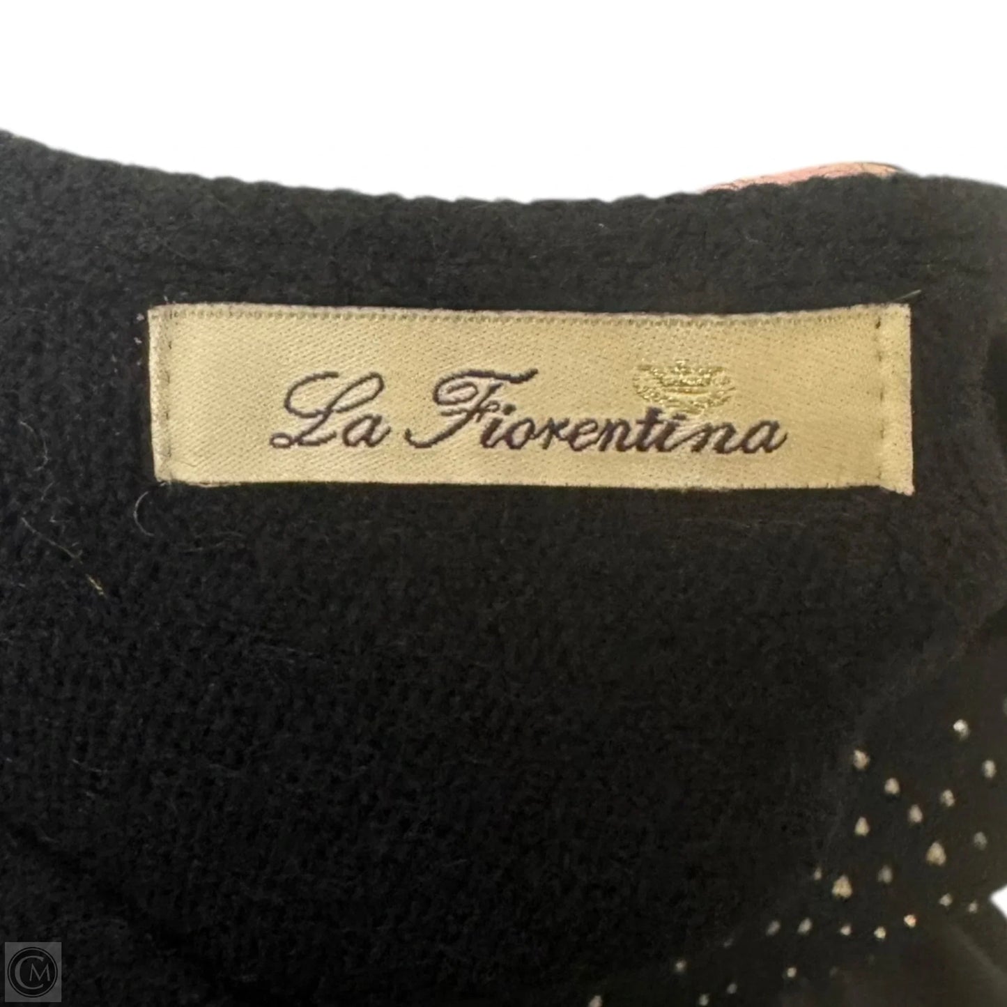 Rhinestone Knit Shawl Poncho By La Fiorentina In Black, Size: Osfm