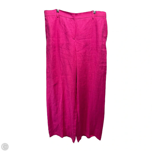 Malizia Linen Pants Designer By Max Mara In Pink, Size: 16