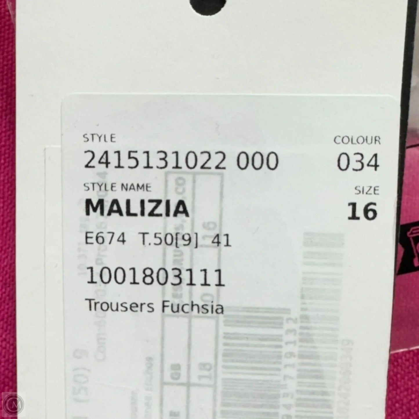 Malizia Linen Pants Designer By Max Mara In Pink, Size: 16