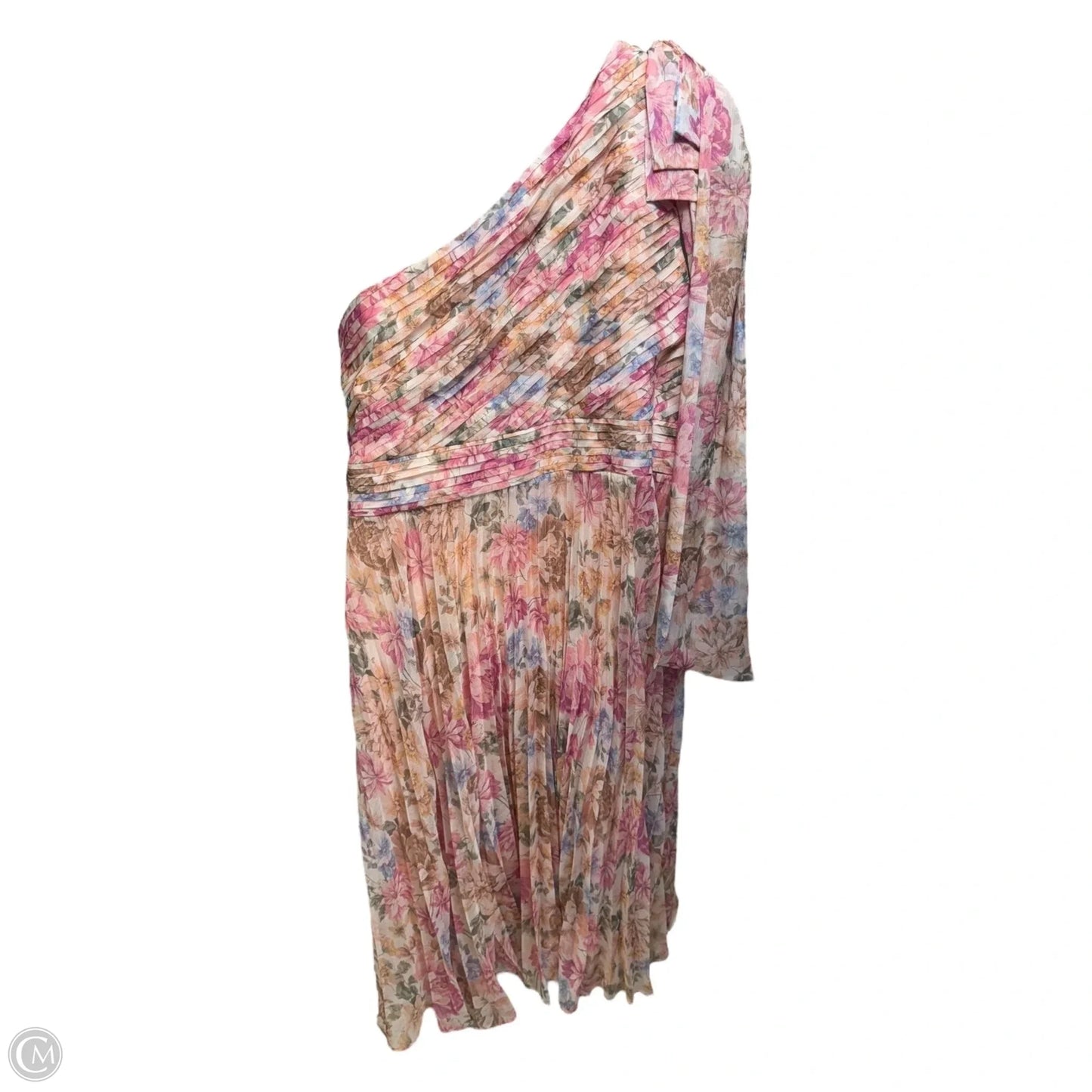 Emma One Shoulder Midi Dress By Alex Marie In Floral Print, Size: 24