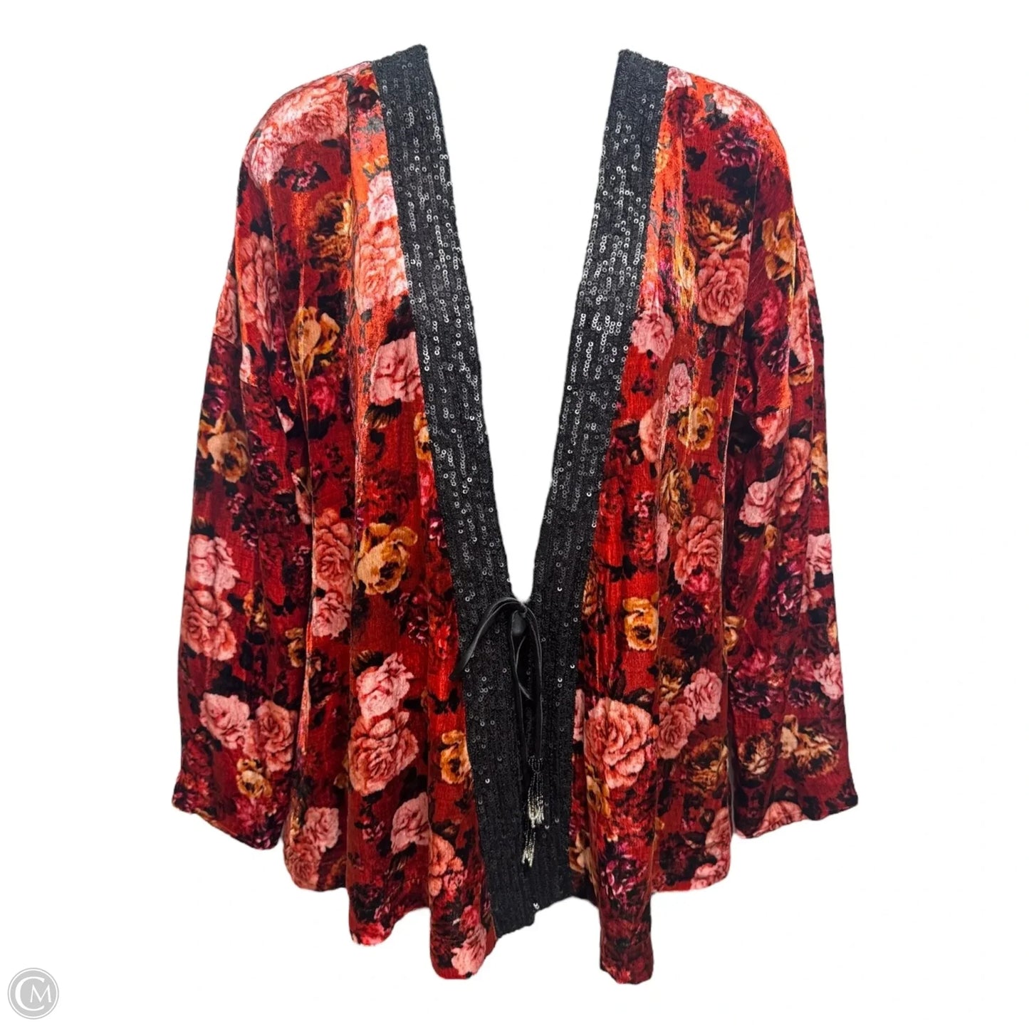 Billie Silk Short Kimono By Johnny Was In Floral Print, Size: XS