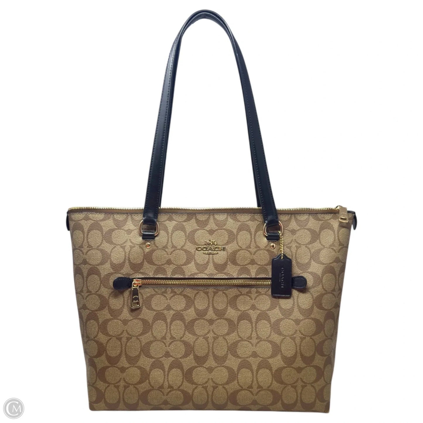 Gallery Tote In Signature Canvas Designer By Coach, Size: Medium