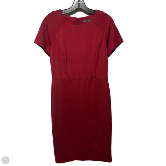 Dress Casual Midi By Brooks Brothers In Red, Size: 8
