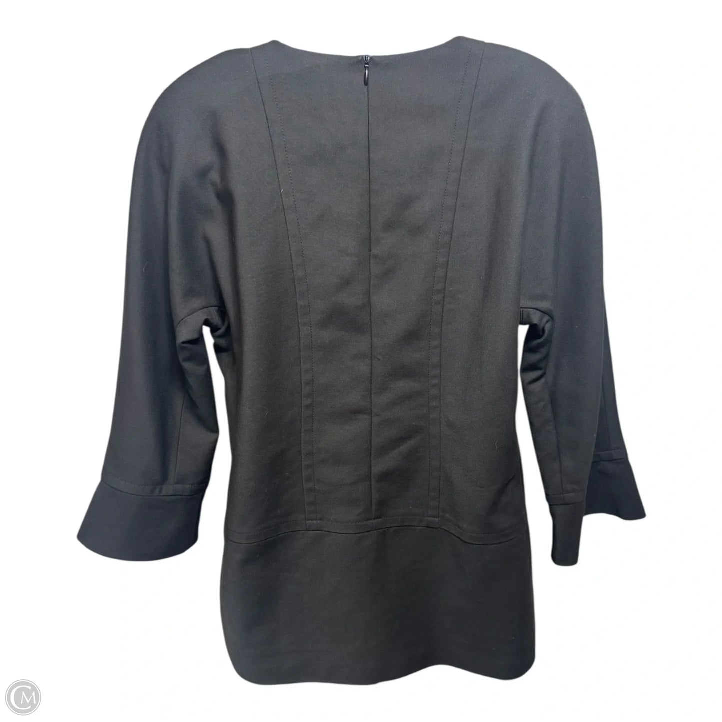 Top 3/4 Sleeve Designer By Longchamp In Black, Size: 6