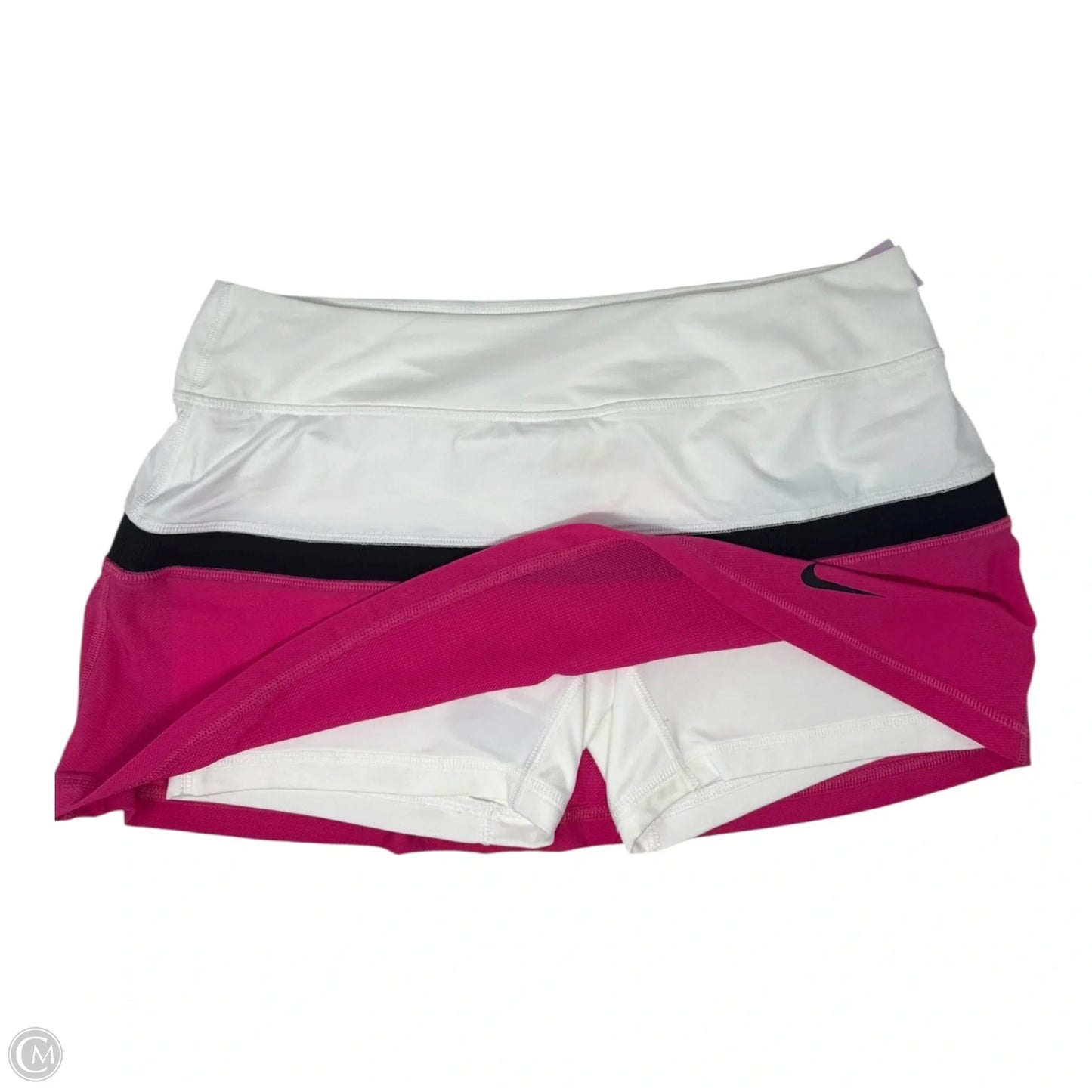 Athletic Skort By Nike Apparel In Pink & White, Size: L