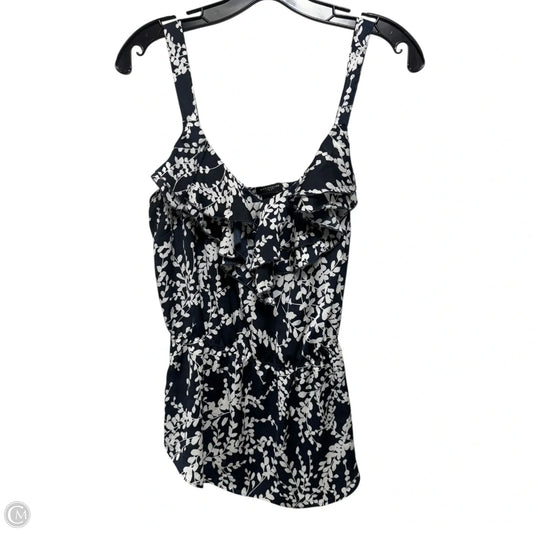 Top Sleeveless By Ann Taylor In Blue & Cream, Size: M