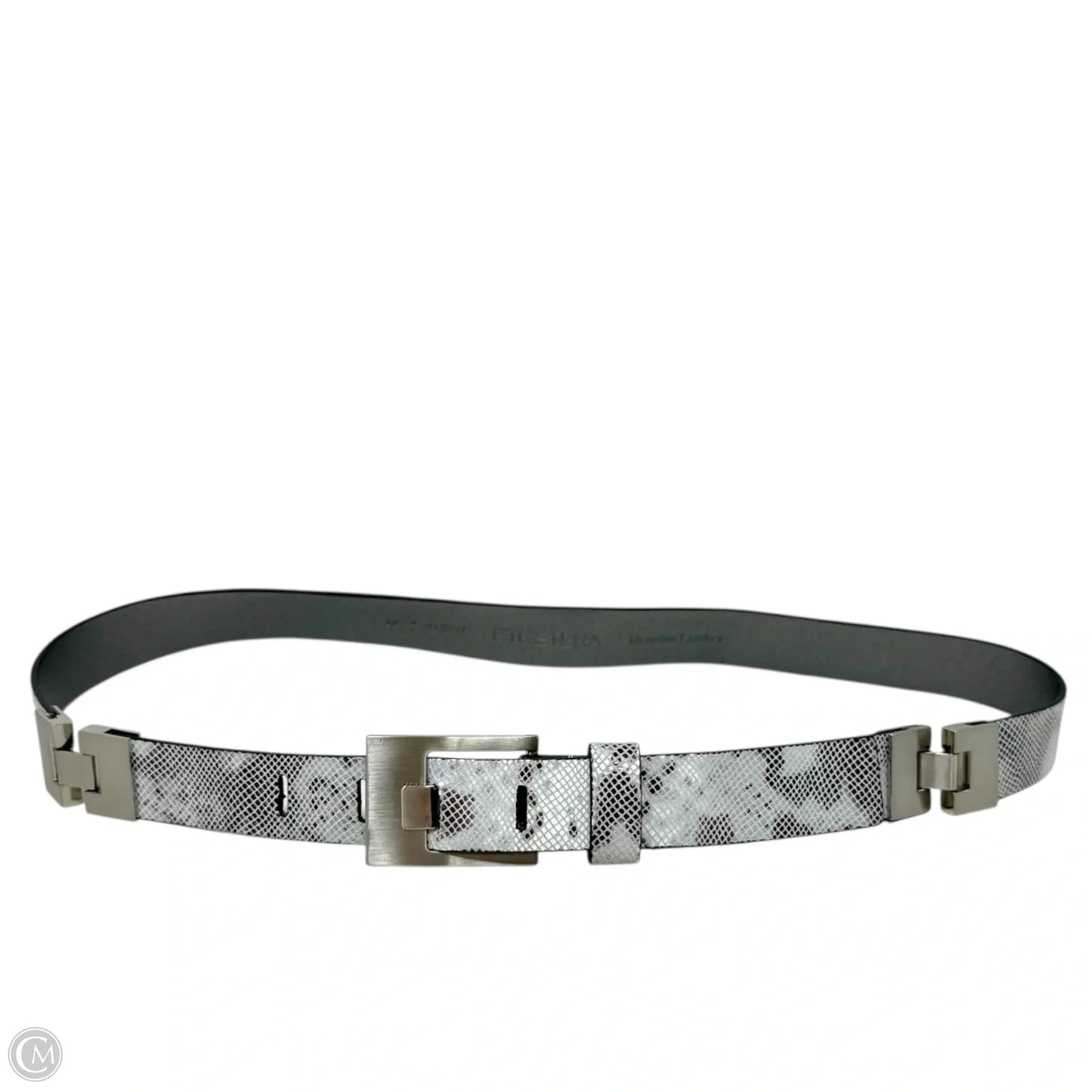 Snake Print Leather Belt By Etcetra, Size: Medium